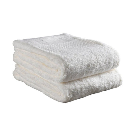 Set of Two White Turkish Cotton 13" X 13" Quick Dry Terry Cloth Washcloths