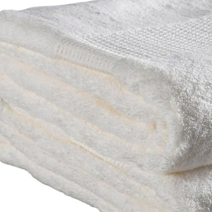 Set of Two Ivory Cotton 13" X 13" Quick Dry Terry Cloth Washcloths