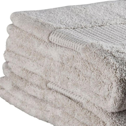 Set of Two Beige Cotton 13" X 13" Quick Dry Terry Cloth Washcloths
