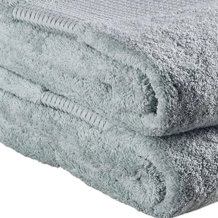 Set of Two Sea Green Cotton 13" X 13" Quick Dry Terry Cloth Washcloths