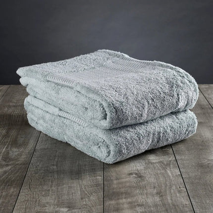 Set of Two Sea Green Cotton 13" X 13" Quick Dry Terry Cloth Washcloths