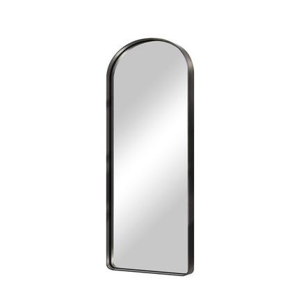 71" Black Aluminum Arch Leaning Framed Full Length Mirror