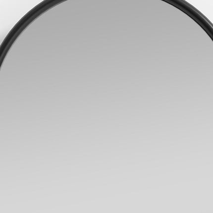 71" Black Solid Wood Arch Leaning Framed Full Length Mirror