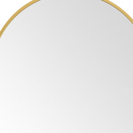 64" Gold Aluminum Arch Leaning Framed Full Length Mirror