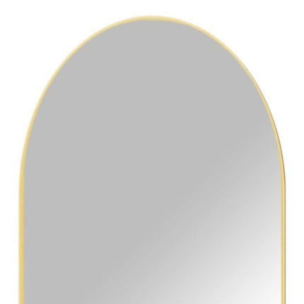 59" Gold Aluminum Arch Leaning And Freestanding Framed Full Length Mirror