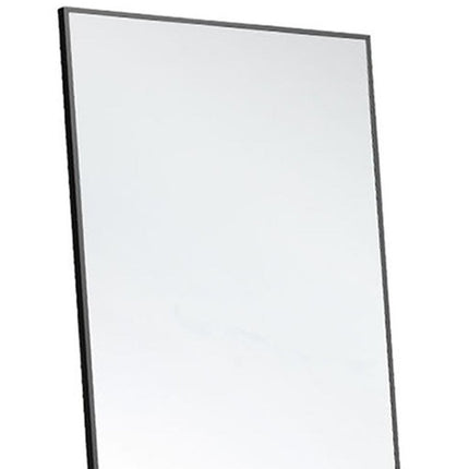 59" Black Aluminum Leaning And Freestanding Framed Full Length Mirror