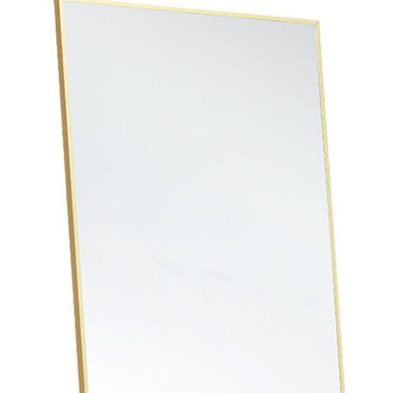 59" Gold Aluminum Leaning And Freestanding Framed Full Length Mirror