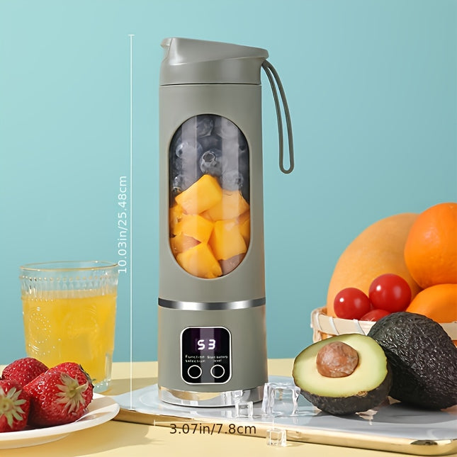 1 Portable USB Rechargeable Blender - Easy to Clean, Round Design, Food Grade ABS Cup, Plastic Body, Dual Power Battery/USB, 36V, Suitable for Fruit, Vegetable, Beverage and Milkshake - Capacity from 10.14oz to 16.91oz
