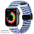 Wave pattern blue and white / 38mm