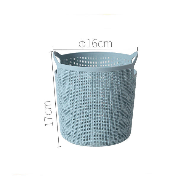 Home Simple Solid Color Clothes Storage Laundry Basket