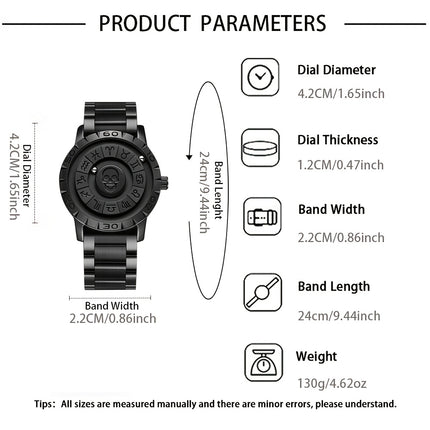 1pc Men's Modern Analog Quartz Watch with Analog Display, Round & Quartz Movement