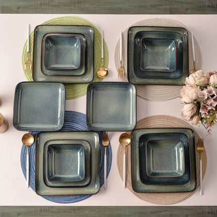 16pcs Dinnerware Collection, Resistant to Chips And Scratches, Designed for Four People,