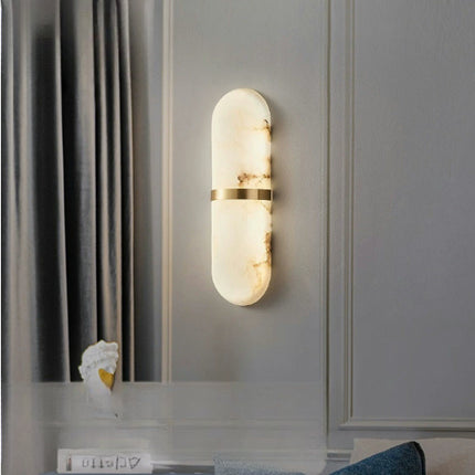 Light Luxury Background Wall Marble Wall Lamp