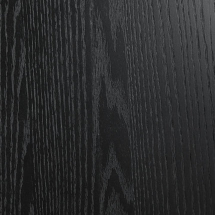58" Black Solid Wood Round Top Dining Table