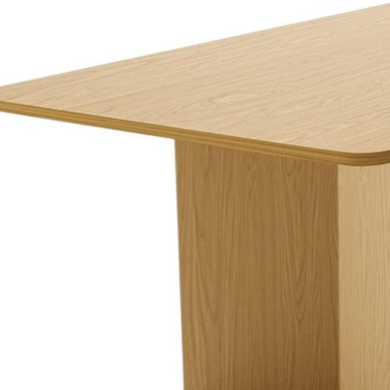 79" Natural Solid Wood Sled Base Dining Table