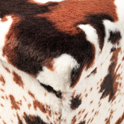 30" Plastic Cow Print Storage Ottoman