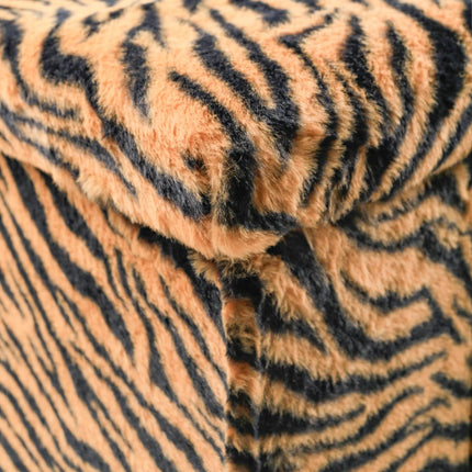 30" Plastic Animal Print Storage Ottoman