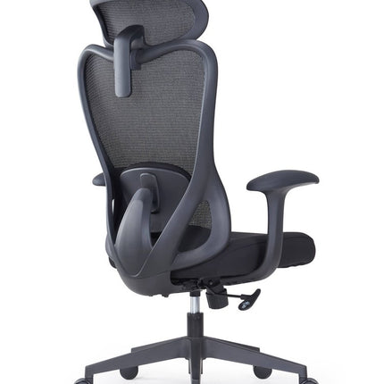 Black Adjustable Height Swivel Rolling Executive Office Chair