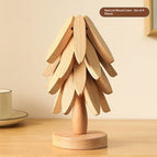 Natural Wood / 4PCS And Base