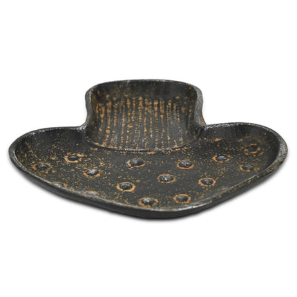7" Black Cast Iron Handmade Trinket Tray