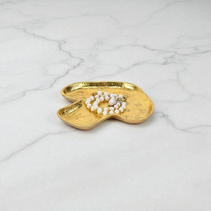 7" Gold Cast Iron Handmade Trinket Tray