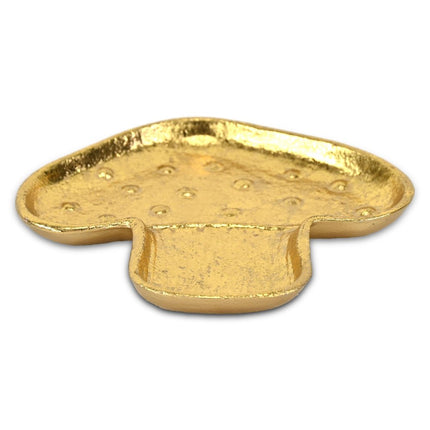 7" Gold Cast Iron Handmade Trinket Tray