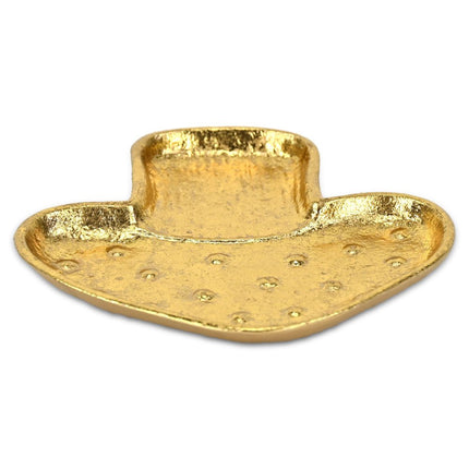 7" Gold Cast Iron Handmade Trinket Tray