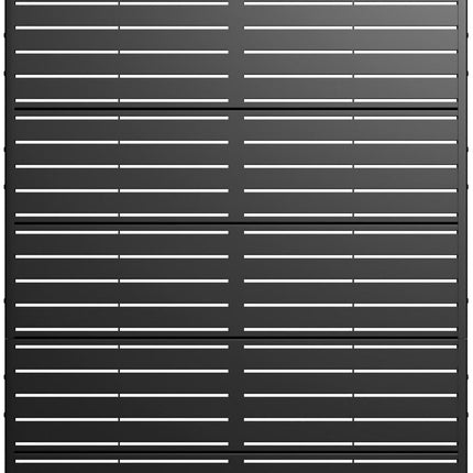 72" Black Metal Six Panel Screen Room Divider