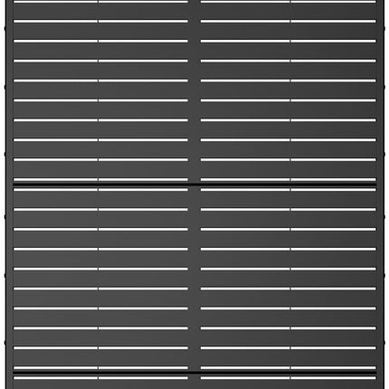 72" Black Metal Six Panel Screen Room Divider
