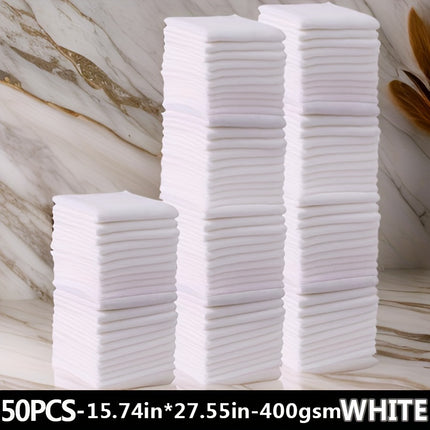 Ultra-Soft Microfiber Salon Towels (5/10/20/50pcs) (Black/White/Grey), 16x27 Inches, 400 GSM