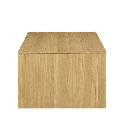 53" Oak Wood Sled Coffee Table