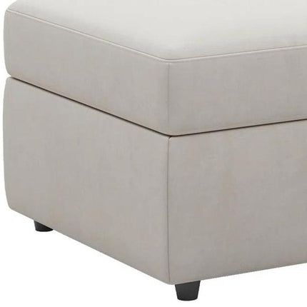 30" Black Velvet Storage Ottoman
