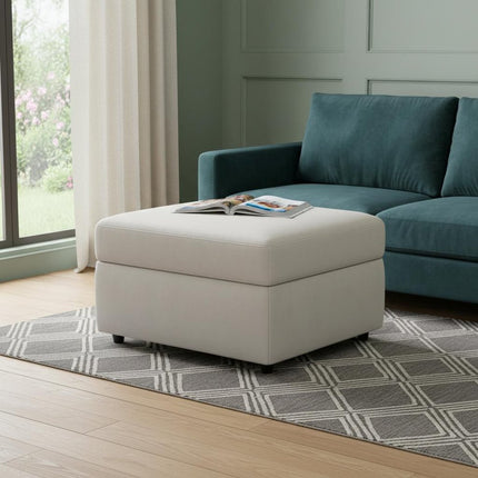 30" Black Velvet Storage Ottoman