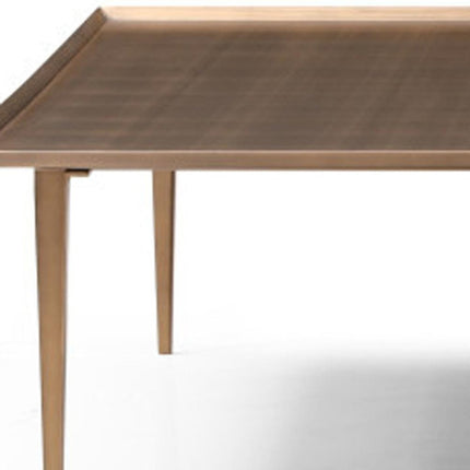 47" Bronze Square Distressed Coffee Table