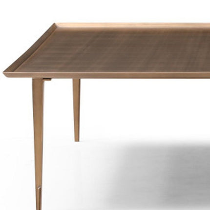47" Bronze Square Distressed Coffee Table