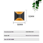 3000K Warm Light / Small Size Black Gold 6W