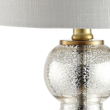 21" Gold Globe Table Lamp With Drum Shade
