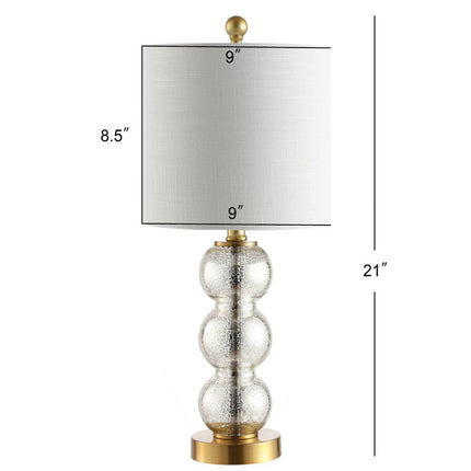 21" Gold Globe Table Lamp With Drum Shade