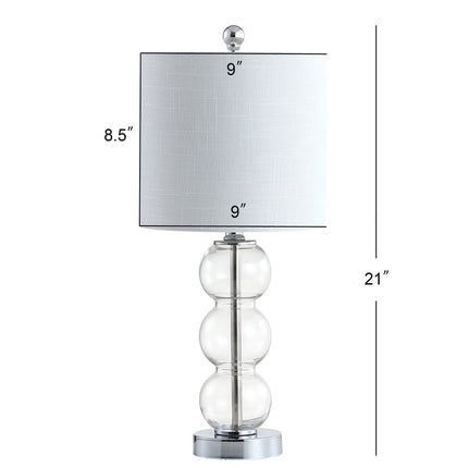 21" Silver Novelty Table Lamp With Globe Shade