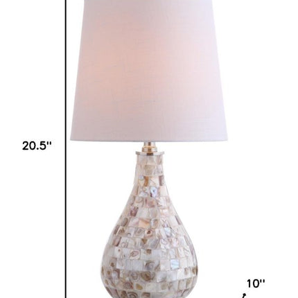 21" Clear Novelty Desk Lamp With Drum Shade