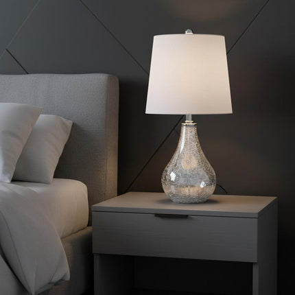 20" Clear Novelty Table Lamp With Drum Shade