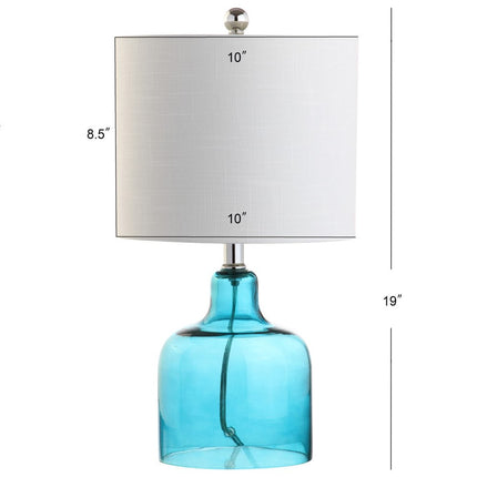 19" Clear Novelty Desk Lamp With Drum Shade