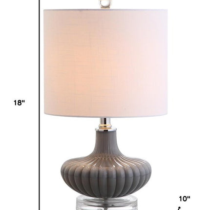 18" Clear Novelty Table Lamp With Drum Shade
