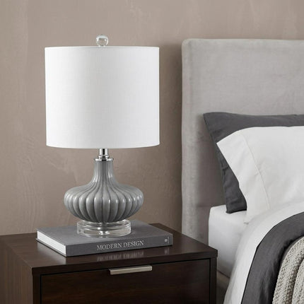 18" Clear Novelty Table Lamp With Drum Shade