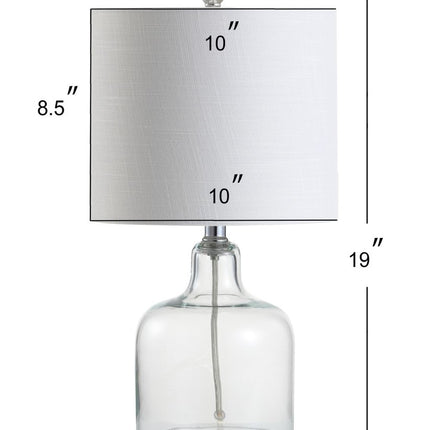 19" Silver Novelty Table Lamp With Drum Shade