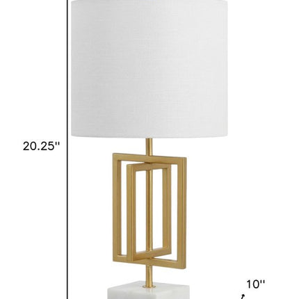 20" White Novelty Table Lamp With Globe Shade