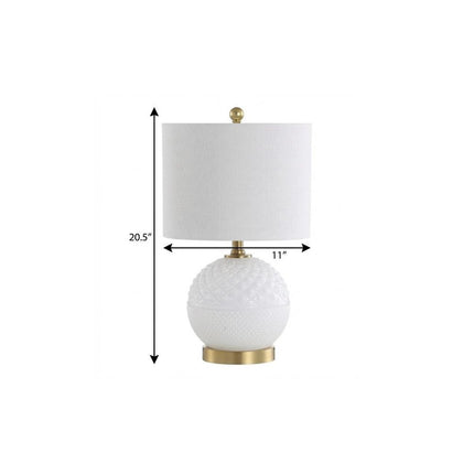 21" Gold Novelty Table Lamp With Globe Shade