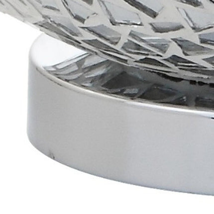 26" Silver Novelty Table Lamp With Drum Shade