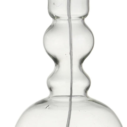Set of Two 29" Clear Novelty Table Lamps With Drum Shades