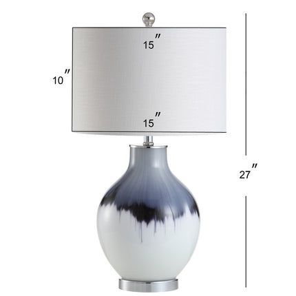 27" Silver Novelty Table Lamp With Globe Shade